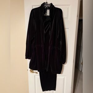 Roaman's Classic Black Velour Ensemble